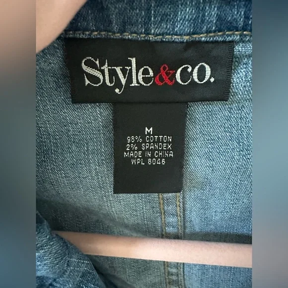 Style & Co Denim Jacket, EUC - Picture 3 of 5